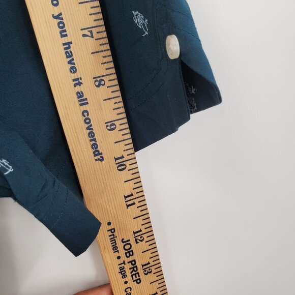 Ben Sherman Palm Tree Shirt Slim Pocket Button Down Short Sleeve Stretch Mens XL - Picture 10 of 10